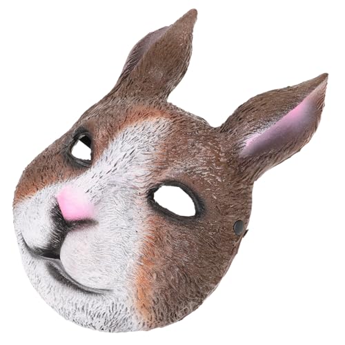 BESTYASH 1stk Hasentiermaske Cosplay- Halbe Hasenmaske Hasen-accessoires Halloween-maske Gasmaske Gesicht Maskerade-maske Abziehmaske Halloween-geistermaske Kaninchenmaske Pu-schaum von BESTYASH