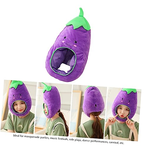 BESTYASH 1stück Party Hut Form Einer Aubergine Lustiger Kopfschmuck Für Cosplay Maskeraden Und Fotografie Geeignet Für Festivals Und Feiern von BESTYASH