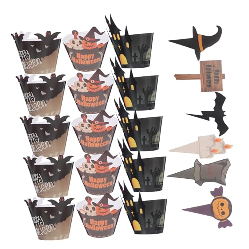 BESTYASH 2sätze Kürbis-kuchendekorationen Gruselige Kuchendekorationen Totenkopf-muffinförmchen Papier-muffinförmchen Halloween-cupcake-topper Halloween-backförmchen Kuchendekorationen BESTYASH 2sätze Kürbis-kuchendekorationen Gruselige Kuchendekorationen Totenkopf-muffinförmchen Papier-muffinförmchen Halloween-cupcake-topper Halloween-backförmchen Kuchendekorationen von BESTYASH