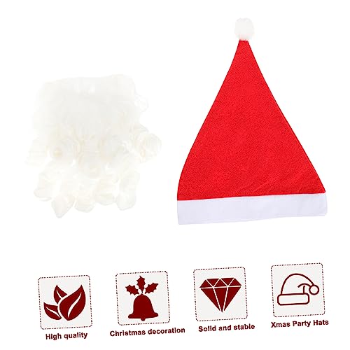BESTYASH 2 Sätze Weihnachtsmann Kostüm Teilig Santa Hut Perücke Dekoratives Cosplay Zubehör für Party Feier Weihnachten BESTYASH 2 Sätze Weihnachtsmann Kostüm Teilig Santa Hut Perücke Dekoratives Cosplay Zubehör für Party Feier Weihnachten von BESTYASH