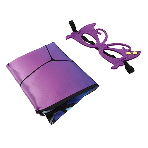 BESTYASH 2 Stk. Schmetterlingsflügel-Umhang Halloween costume for Butterfly wing cloak Halloween-Umhang für Kostüm Haube Kap dekorativer Umhang Umhang Polyester Violett von BESTYASH