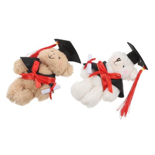 BESTYASH 2stücke Süße Plüsch-abschlussbären Als Partygeschenk Niedliches Stofftier Für Für Graduierte Dekoration Für Abschlussfeiern von BESTYASH