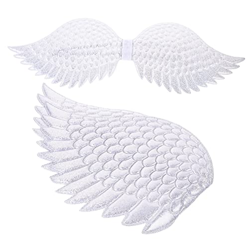 BESTYASH 2 Stück Engelsflügel-kleidung Märchen Flügelverzierung Fallout-kostüm Feenflügel Halloween Raupe Ausfallen Leistungsflügel Outfit-accessoire Bunter Engelsflügel Tuch Silver BESTYASH 2 Stück Engelsflügel-kleidung Märchen Flügelverzierung Fallout-kostüm Feenflügel Halloween Raupe Ausfallen Leistungsflügel Outfit-accessoire Bunter Engelsflügel Tuch Silver von BESTYASH