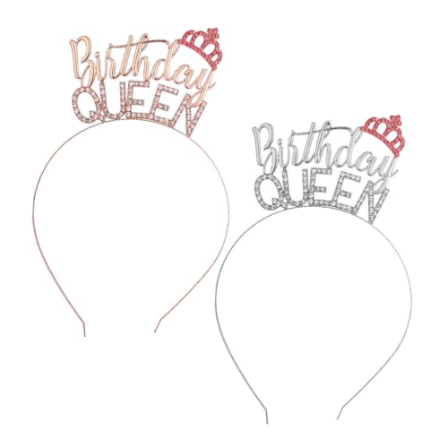 BESTYASH 2 Stück Geburtstagskrone Dekoratives Haarband mit Glitzernder Tiara Haarreif für Party Langlebige Hochwertige Krone Gold und Silber für Festliche Anlässe BESTYASH 2 Stück Geburtstagskrone Dekoratives Haarband mit Glitzernder Tiara Haarreif für Party Langlebige Hochwertige Krone Gold und Silber für Festliche Anlässe von BESTYASH