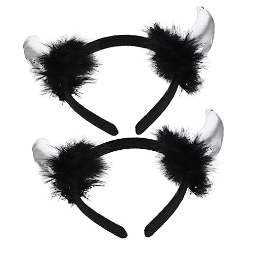 BESTYASH 2 Stück Halloween Horn Stirnbänder Cosplay Kopfdekor für Partys Teufelshörner Haarschmuck für Kostüme und BESTYASH 2 Stück Halloween Horn Stirnbänder Cosplay Kopfdekor für Partys Teufelshörner Haarschmuck für Kostüme und von BESTYASH