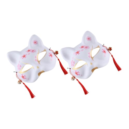 BESTYASH 2 Stück Maske Kostümzubehör Fuchs japanisches Kimono-Cosplay-Kostüm japanisches Kimono-Kostüm Kostüm-Requisite Plastik BESTYASH 2 Stück Maske Kostümzubehör Fuchs japanisches Kimono-Cosplay-Kostüm japanisches Kimono-Kostüm Kostüm-Requisite Plastik von BESTYASH