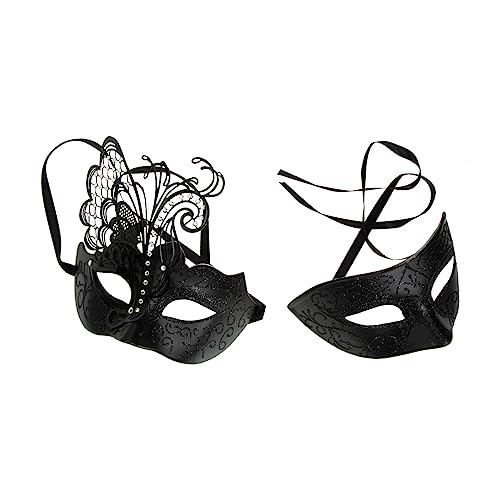 BESTYASH 2 Stück Maskerade Maske Halloween-frauenmasken Maskerade-maske Für Paare Weiße Masken Jalousie Halloween-kostüm Für Männer Heimwerken Rave-maske Festival Black Eisen BESTYASH 2 Stück Maskerade Maske Halloween-frauenmasken Maskerade-maske Für Paare Weiße Masken Jalousie Halloween-kostüm Für Männer Heimwerken Rave-maske Festival Black Eisen von BESTYASH