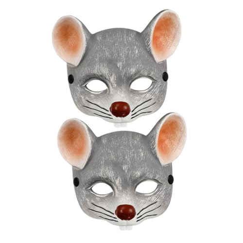 BESTYASH 2 Stück Mausmaske Gruselmaske Horrormaske Kostüm Gesicht Karnevalsmasken Tier Halloween Cosplay Maske Masken Halloween Tiermaske Hellgrau Pu Schaum BESTYASH 2 Stück Mausmaske Gruselmaske Horrormaske Kostüm Gesicht Karnevalsmasken Tier Halloween Cosplay Maske Masken Halloween Tiermaske Hellgrau Pu Schaum von BESTYASH