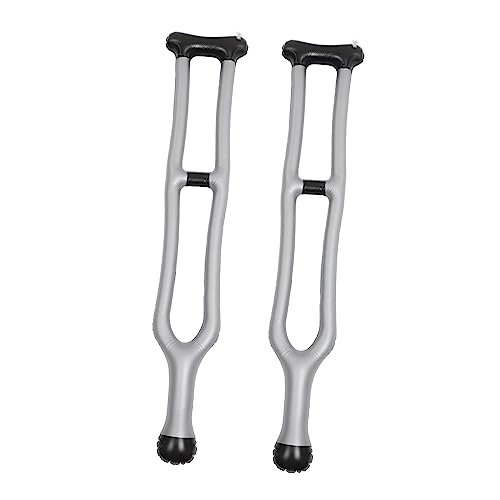 BESTYASH 2 Stück PVC aufblasbare Krücken aufblasbares Kostüm Auto Furzkissen seltsam GOO Halloween Dekoration Halloween-Dekoration Alter Mann Kostüm für Streich-Partyspielzeug Grey von BESTYASH