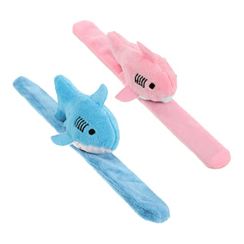 BESTYASH 2 Stück Plüsch Hai Schnapparmbänder für Lustige Tierform Bequem und Leicht für Partys Geburtstagsgeschenke oder Halloween Dekoration von BESTYASH