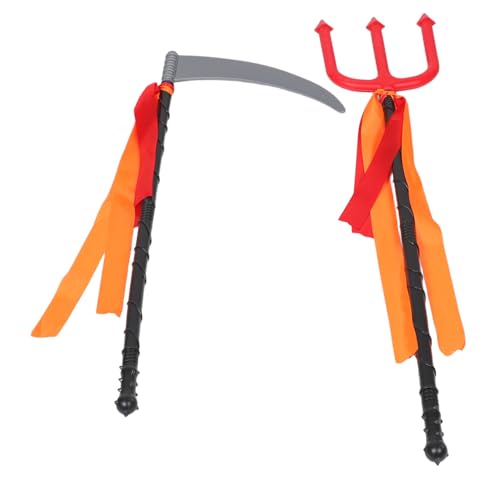 BESTYASH 2 Stück Teiliges Halloween Sense und Teufel aus Leichtem Kunststoff Langlebig und Realistisch für Erwachsene Requisite für Kostümpartys und Rollenspiele BESTYASH 2 Stück Teiliges Halloween Sense und Teufel aus Leichtem Kunststoff Langlebig und Realistisch für Erwachsene Requisite für Kostümpartys und Rollenspiele von BESTYASH