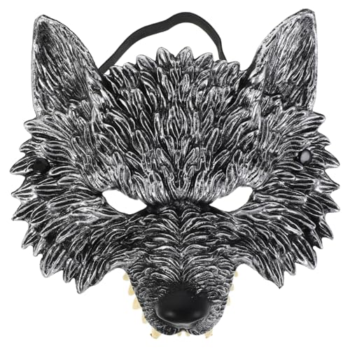 BESTYASH 2 Stück Wolf Halbgesichtsmaske Halloween Karneval Maskerade Wolfskostüm Party Zubehör Wiederverwendbar Leicht Atmungsaktiv für Erwachsene BESTYASH 2 Stück Wolf Halbgesichtsmaske Halloween Karneval Maskerade Wolfskostüm Party Zubehör Wiederverwendbar Leicht Atmungsaktiv für Erwachsene von BESTYASH