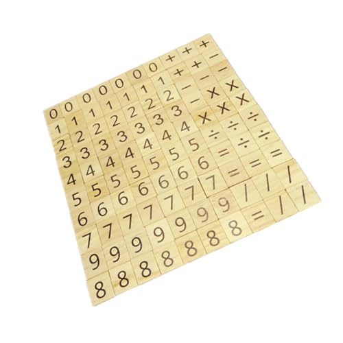 BESTYASH 200 Stück Teiliges Lernspielzeug Holzpuzzle mit Großbuchstaben und Zahlen Glatte Oberfläche Sicheres Material Pädagogisch für Frühe Alphabet und Zahlenbildung von BESTYASH