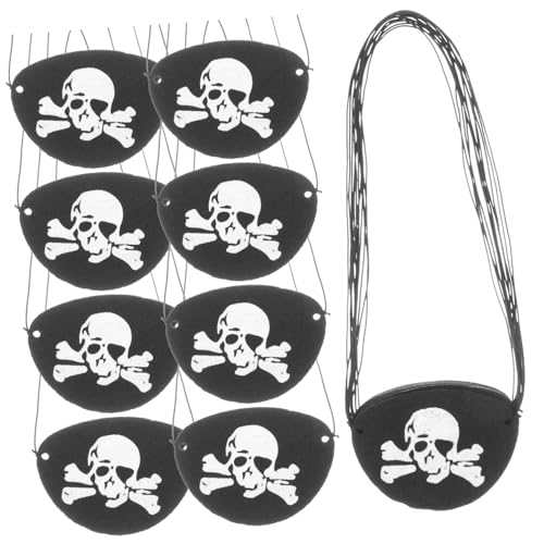 BESTYASH 24 Stück Teiliges Piraten Augenklappe aus Filz mit Elastischem Band Leichte Tragbare Einäugige Augenbinde für Halloween Piratenparty Kostümfest für Erwachsene BESTYASH 24 Stück Teiliges Piraten Augenklappe aus Filz mit Elastischem Band Leichte Tragbare Einäugige Augenbinde für Halloween Piratenparty Kostümfest für Erwachsene von BESTYASH