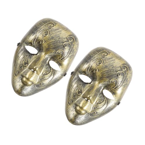BESTYASH 2St antike Maske Speisewagenzubehör Maske für Rollenspiele Auslauf Wasserhahn liefert Schwamm Vintage -Maske Maskenball Maske Halloween-Maske Faschingskostüm Maske Plastik Golden BESTYASH 2St antike Maske Speisewagenzubehör Maske für Rollenspiele Auslauf Wasserhahn liefert Schwamm Vintage -Maske Maskenball Maske Halloween-Maske Faschingskostüm Maske Plastik Golden von BESTYASH