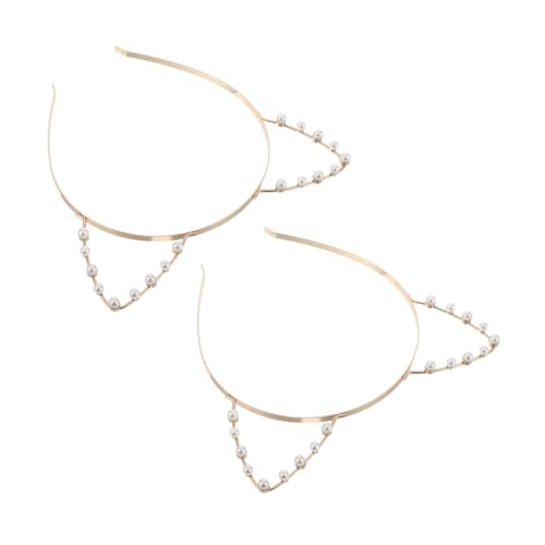 BESTYASH 2Stücke Katzenohren Stirnband mit Perlen Verspielter Haarschmuck für Halloween Cosplay Mottopartys und Damen Accessoire BESTYASH 2Stücke Katzenohren Stirnband mit Perlen Verspielter Haarschmuck für Halloween Cosplay Mottopartys und Damen Accessoire von BESTYASH