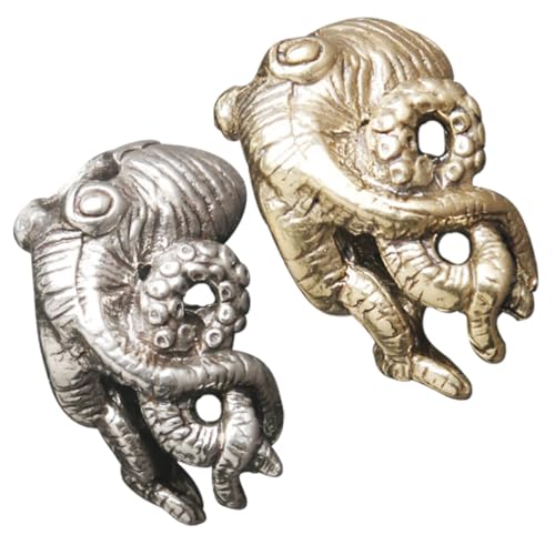 BESTYASH 2stücke Messing Okttopus Anhänger Retro Schlüsselanhänger Aus Messing Taschenanhänger Mit Feiner Verabeitung Und Schöner Textur DIY Bastelanhänger Okttopus-Dekoration Charme Orname von BESTYASH