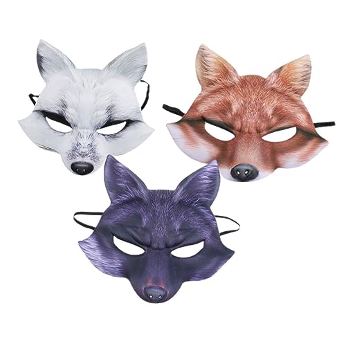BESTYASH 3 Stück Halloween-Fuchsmaske Cosplay-Masken Tiere Mascaras halbe Gesichtskostümmaske Haustier Bausatz halloween costume halloween kleidung Maske Halloween-Party Halloween-Maske Eva BESTYASH 3 Stück Halloween-Fuchsmaske Cosplay-Masken Tiere Mascaras halbe Gesichtskostümmaske Haustier Bausatz halloween costume halloween kleidung Maske Halloween-Party Halloween-Maske Eva von BESTYASH