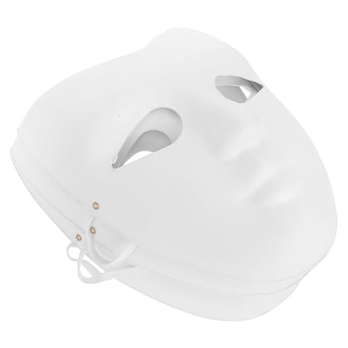 BESTYASH 3 Stück Handbemalte Weiße Embryo-maske Masken Aus Papierzellstoff Weiße Papiermasken Selber Machen Papiermaske Leere Männliche Maske Leere Masken Weiß Umweltfreundliches Zellstoff von BESTYASH
