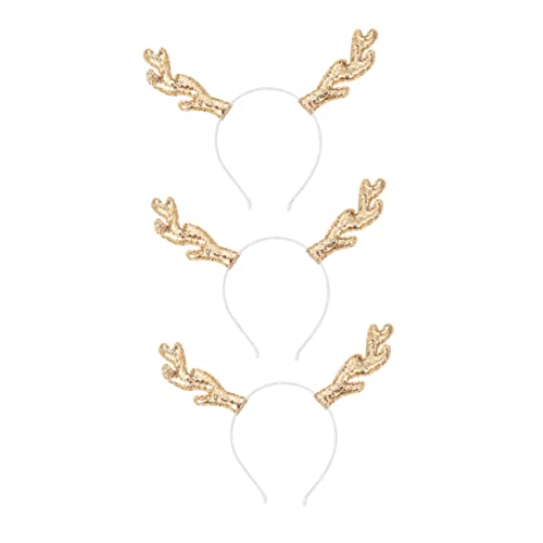 BESTYASH 3 Stück Weihnachts Haarreif mit Goldenem Pailletten Geweih Haarschmuck Accessoire für Weihnachtsfeiern Karneval und Festliche Anlässe Einzigartiges Rentier Stirnband für Damen und BESTYASH 3 Stück Weihnachts Haarreif mit Goldenem Pailletten Geweih Haarschmuck Accessoire für Weihnachtsfeiern Karneval und Festliche Anlässe Einzigartiges Rentier Stirnband für Damen und von BESTYASH