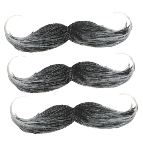 BESTYASH 3 Stück falscher Bart Bartwachstumsset Bart für Männer Bart-Kit falscher Schnurrbart Bartbalsam Perücke faschingsbart lebensechter Schnurrbart falsche Schnurrbartbärte Stoff Black BESTYASH 3 Stück falscher Bart Bartwachstumsset Bart für Männer Bart-Kit falscher Schnurrbart Bartbalsam Perücke faschingsbart lebensechter Schnurrbart falsche Schnurrbartbärte Stoff Black von BESTYASH
