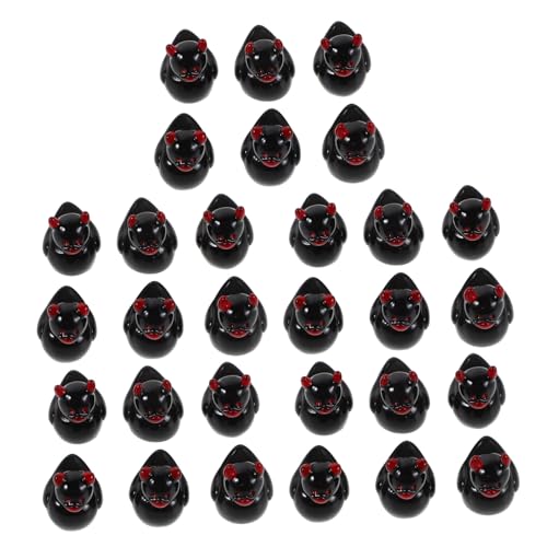 BESTYASH 30 Stück Miniatur Resin Enten Figuren Teufelsentwurf Kleine Tierornamente für DIY Moos Landschaft Terrarien Schreibtisch Dekoration Puppenhaus Zubehör von BESTYASH