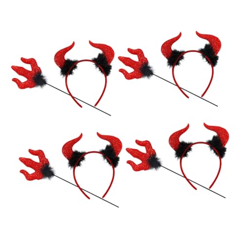 BESTYASH 4 Sätze Teiliges Halloween Teufel Kostüm Set mit Teufelshörner Haarreif und Requisite Detailreiches Cosplay Zubehör für Damen und Herren für Fasching und Maskerade BESTYASH 4 Sätze Teiliges Halloween Teufel Kostüm Set mit Teufelshörner Haarreif und Requisite Detailreiches Cosplay Zubehör für Damen und Herren für Fasching und Maskerade von BESTYASH