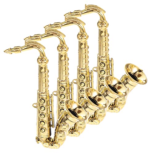 BESTYASH 4 Stck Plastik Saxophonmodell Goldenes Fake Saxophon für DIY Handwerksprojekte Kinderspielzeug und Fotodekoration für Schmuckanhänger und Kreative Dekorationen BESTYASH 4 Stck Plastik Saxophonmodell Goldenes Fake Saxophon für DIY Handwerksprojekte Kinderspielzeug und Fotodekoration für Schmuckanhänger und Kreative Dekorationen von BESTYASH