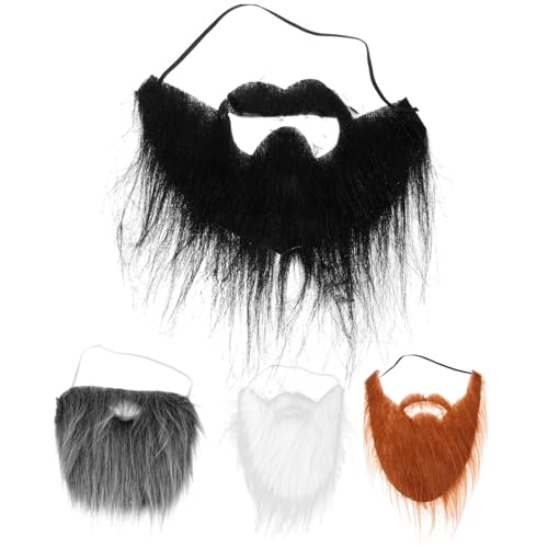 BESTYASH Einzigartige Zwergen-Alter-Mann-bart-kostüme - 4-teilige Gnomenbärte Für Cosplay Accessoires Bequeme Party-Requisiten Wiederverwendbare Bärte von BESTYASH