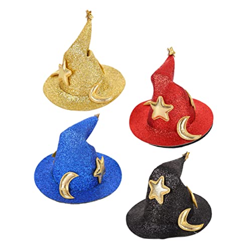 BESTYASH 4 Stück Halloween Haarnadeln Hexenhut Haarklammern Bunte Haarspangen für Damen und Mädchen Perfektes Accessoire für Halloween Partys und Kostüme BESTYASH 4 Stück Halloween Haarnadeln Hexenhut Haarklammern Bunte Haarspangen für Damen und Mädchen Perfektes Accessoire für Halloween Partys und Kostüme von BESTYASH