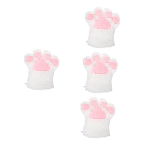 BESTYASH 4 Stück Bärenklauenhandschuhe Handschuhe für Kinder Winterhandschuhe plüschige Katzenhandschuhe weißes Kleid Elegante Blusen für Damen Leistungszubehör Kinderhandschuh Karikatur von BESTYASH
