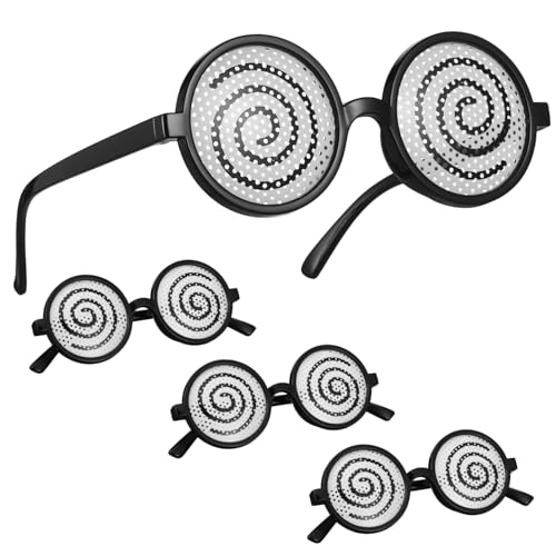 BESTYASH 4 Stück Partybrille Lustige Kreative Brillen für Partys Foto Requisiten Leicht und Tragbar für Festlichkeiten und Besondere Anlässe von BESTYASH