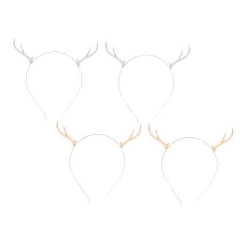 BESTYASH 4 Stück Teiliges Rentier Geweih Haarreif aus Metalllegierung Handgefertigter Weihnachts Haarschmuck Festliches Xmas Headband für Erwachsene für Karneval und Weihnachtsfeiern BESTYASH 4 Stück Teiliges Rentier Geweih Haarreif aus Metalllegierung Handgefertigter Weihnachts Haarschmuck Festliches Xmas Headband für Erwachsene für Karneval und Weihnachtsfeiern von BESTYASH