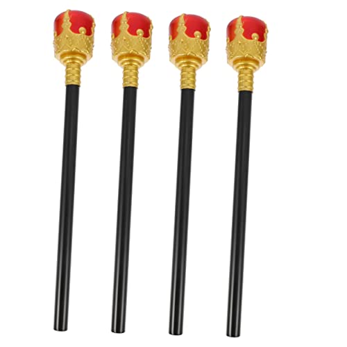 BESTYASH 4 Stück Zauberstab für König Prinz Ritter Halloween- Halloween Party kinderspielzeug Children's Toy Scepter kinderknallzeug Halloween- -Stütze Zepterspielzeug Plastik von BESTYASH
