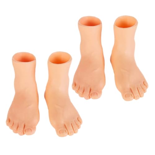 BESTYASH 4 Stücke Katze Finger Puppen Mini Hand Finger Puppen Beige Kunststoff von BESTYASH