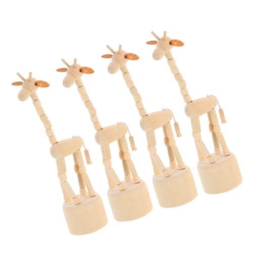 BESTYASH 4 Tanzende Fingerpuppen: Giraffenskulpturen Aus Holz Zum Schieben Von Fingerpuppen – Miniatur-tierdekoration Für Zimmer, Schreibtisch, Dekoration, Reisespielzeug BESTYASH 4 Tanzende Fingerpuppen: Giraffenskulpturen Aus Holz Zum Schieben Von Fingerpuppen – Miniatur-tierdekoration Für Zimmer, Schreibtisch, Dekoration, Reisespielzeug von BESTYASH