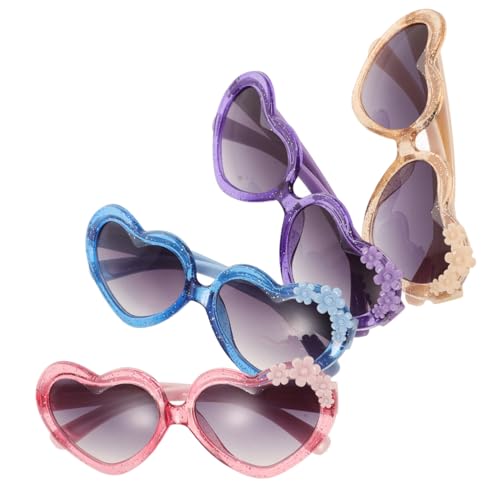 BESTYASH 4Stücke Herz Sonnenbrille für Farbige Blütenmotiv Partybrille für Festivals Kostümpartys Requisite für Unvergessliche BESTYASH 4Stücke Herz Sonnenbrille für Farbige Blütenmotiv Partybrille für Festivals Kostümpartys Requisite für Unvergessliche von BESTYASH