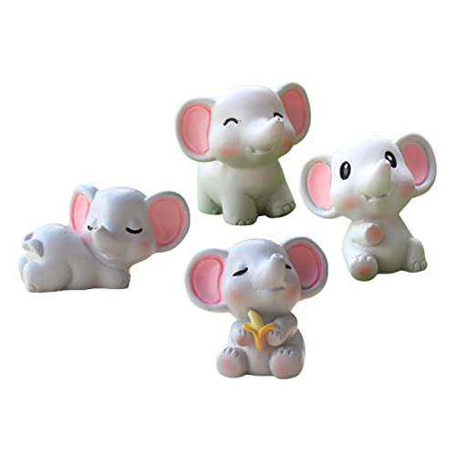 BESTYASH 4Stücke Teiliges Set Rosa Ohr Elefant Statue Harzkunst Figuren für Kreative Wohn und Gartendekoration Langlebig und Handgemalt für Balkone und Rasenflächen BESTYASH 4Stücke Teiliges Set Rosa Ohr Elefant Statue Harzkunst Figuren für Kreative Wohn und Gartendekoration Langlebig und Handgemalt für Balkone und Rasenflächen von BESTYASH
