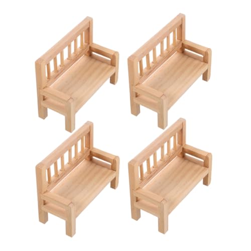 BESTYASH 4stücke Miniatur Gartenbank Modell Aus Holz Für Puppenhaus Dekoration Niedliche Möbel Für Kreative Projekte Und Gartenlandschaften BESTYASH 4stücke Miniatur Gartenbank Modell Aus Holz Für Puppenhaus Dekoration Niedliche Möbel Für Kreative Projekte Und Gartenlandschaften von BESTYASH