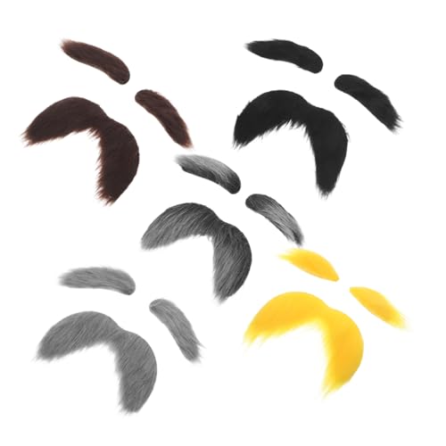 BESTYASH 5 Sets Halloween Fake Für Männer Cosplay Kit Alter Mann Requisiten Fake Schnurrhaare Bartdekorationen Zubehör Für Männer BESTYASH 5 Sets Halloween Fake Für Männer Cosplay Kit Alter Mann Requisiten Fake Schnurrhaare Bartdekorationen Zubehör Für Männer von BESTYASH