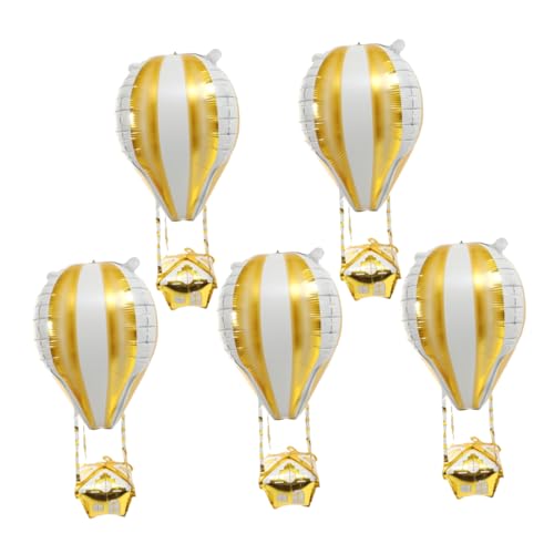 BESTYASH 5 Stück Aluminiumfolie Heißluftballon Luftballons Gold Geburtstagsdeko Partydekoration Kinderfest Vielseitig für Hochzeiten Valentinstag Festgestaltung BESTYASH 5 Stück Aluminiumfolie Heißluftballon Luftballons Gold Geburtstagsdeko Partydekoration Kinderfest Vielseitig für Hochzeiten Valentinstag Festgestaltung von BESTYASH