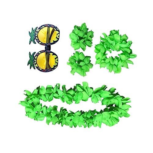 BESTYASH 5stücke Teiliges Hawaii Ananasbrillen Blumenkranz Haarschmuck Und Armband Für Lustige Partys Fotorequisiten Und Cosplay-dekorationen BESTYASH 5stücke Teiliges Hawaii Ananasbrillen Blumenkranz Haarschmuck Und Armband Für Lustige Partys Fotorequisiten Und Cosplay-dekorationen von BESTYASH