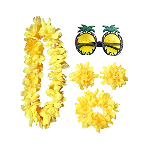 BESTYASH 5stücke Hawaii Blumenkranz Teiligem Zubehör Lustige Ananasbrille Farbenfrohes Armband Und Kopfschmuck Für Partys Tanzveranstaltungen Und Festliche Dekoration Für Fotos Und BESTYASH 5stücke Hawaii Blumenkranz Teiligem Zubehör Lustige Ananasbrille Farbenfrohes Armband Und Kopfschmuck Für Partys Tanzveranstaltungen Und Festliche Dekoration Für Fotos Und von BESTYASH