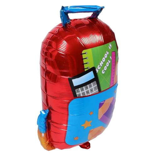 BESTYASH 5 Stück Schulranzen Luftballons aus Robustem Aluminiumfolie Wiederverwendbar Kreative Rucksack Form für Kindergarten Einschulung und Schulanfangsfeiern von BESTYASH