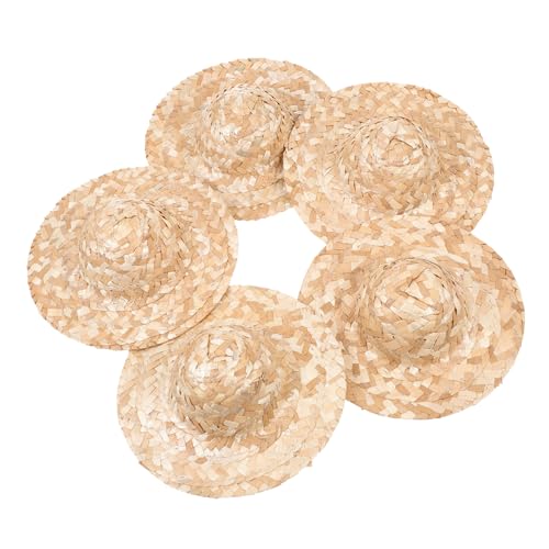 BESTYASH 5 Stück Teiliges Handgefertigte Kleine Strohhüte Rustikale Gewebte DIY Dekorationen Vielseitige Puppen Strohhut Ornamente Natürliche Bastelaccessoires Kompakte Hüte für Kreative BESTYASH 5 Stück Teiliges Handgefertigte Kleine Strohhüte Rustikale Gewebte DIY Dekorationen Vielseitige Puppen Strohhut Ornamente Natürliche Bastelaccessoires Kompakte Hüte für Kreative von BESTYASH