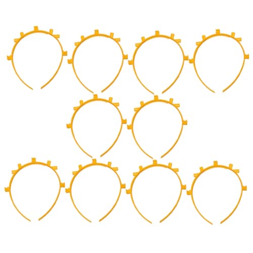BESTYASH 50 Stück Fluoreszierende Haarreifen Party Zubehör Leuchtende Haarschmuck Accessoires für Kindergeburtstage und Partys Gelb von BESTYASH