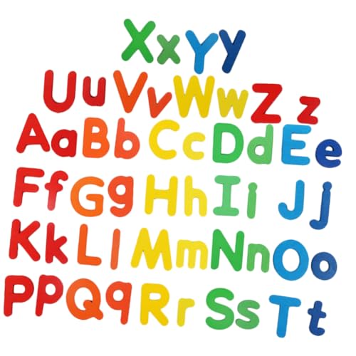 BESTYASH 52 Stück Teiliges Holzbuchstaben Puzzle Robustes und Langlebiges Alphabet Lernspielzeug Farbenfrohe Buchstaben für Fördert Hand Koordination und Spielerisches Lernen Sicher für von BESTYASH