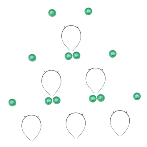 BESTYASH 6 Stück Grüne Schaumstoff party Haarreifen mit Kugelkopf Stabiles Langlebiges Material Originelles Festival haarband für Damen und Mädchen Einfach zu Tragen und Vielseitig von BESTYASH