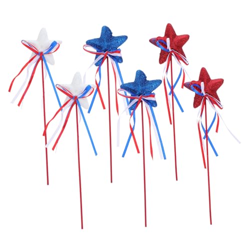 BESTYASH 6 Stück Patriotische Dekoration mit Roten Weißen und Blauen Ribbons für Memorial Day und Amerikanische Feiern von BESTYASH