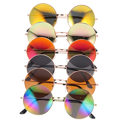 BESTYASH 6 Stück Runde halloween brillen round sunglasses Alltagsbrille Strand farbige weingläser Sonnenbrillen Männer retro trendy Kreisbrille Hippie-Brille Harz BESTYASH 6 Stück Runde halloween brillen round sunglasses Alltagsbrille Strand farbige weingläser Sonnenbrillen Männer retro trendy Kreisbrille Hippie-Brille Harz von BESTYASH